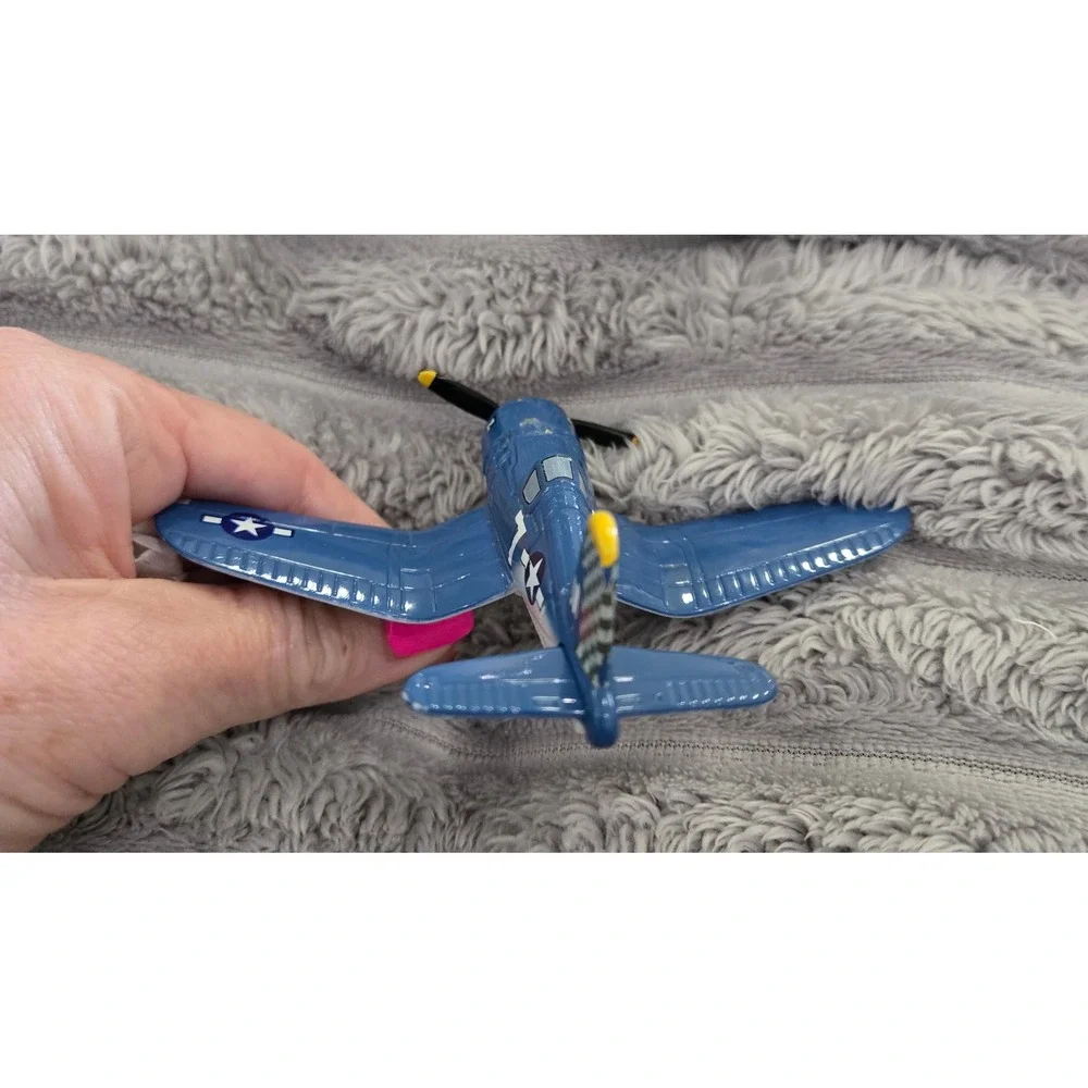 Disney Planes Skipper Riley Diecast Metal Toy Airplane Mattel Blue Navy Corsair